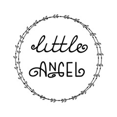 Poster with phrase Little Angel. - 265270707