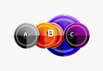 Colorful glossy circles background