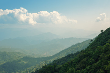Fototapeta premium Mountain view from the highest point