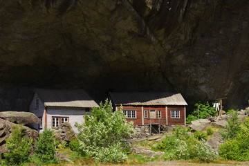 The Helleren houses in Jossingfjord, Norway