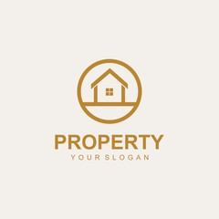 real estate logo design template, vector