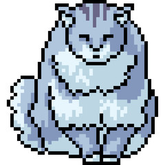 Fototapeta na wymiar vector pixel art fat cat