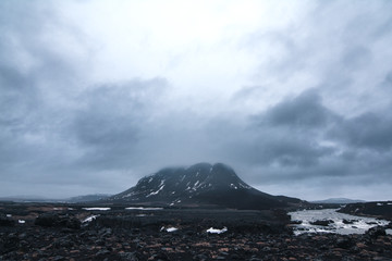 Beautiful view of Pjofafoss waterfall and Burfell mountain - Iceland