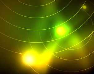 Shiny circles glowing abstract background