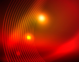 Shiny circles glowing abstract background