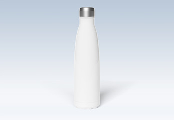 Isothermal sport bottle isolated on white mockup 3D rendering