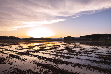 夕焼けリフレクション