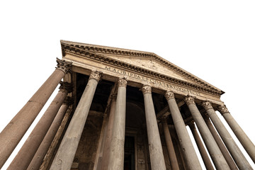 Rome Pantheon isolated on white background - Italy