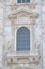 Fototapeta na wymiar Facade of Milan Cathedral (Duomo), Lombardy, Italy