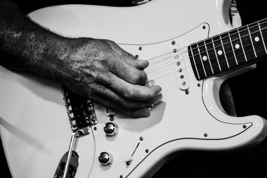 guitare, musique, instrument, musicien, &eacute;lectrique, guitariste, rocher, com&eacute;die musicale, jouer, main, jouant, acteurs, concert, noir, fil, main, bruit, blues, fil, jazz, bande, acoustique, art, acteu
