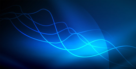 Neon wave background