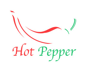 Red Chilli Pepper Logo Template. Vector Illustration