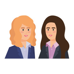 elegant businesswomen avatars characters