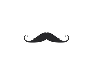 Moustache logo template vector