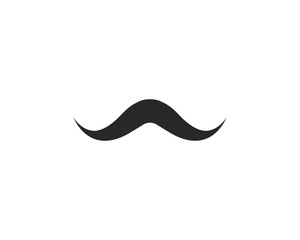 Moustache logo template vector