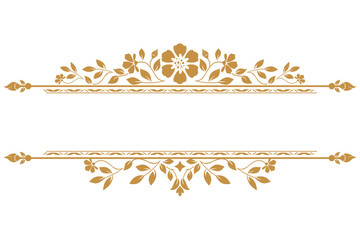 Vintage gold element. Graphic vector design. Damask graphic ornament.