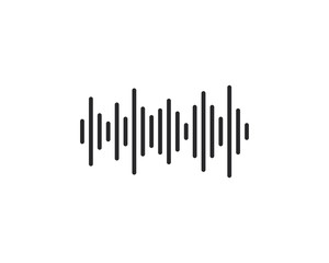 Sound waves vector illustration design 