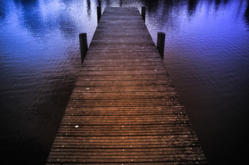 lac, eau, darse, bois, brise-lames, pont, bois, nature, mer, ciel, chemin, plage, dock, paysage,...