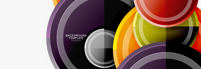 Fototapeta premium Colorful glossy circles background
