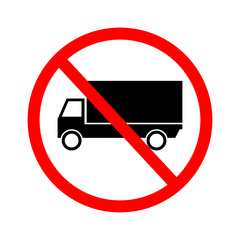Do not run trucks.Truck prohibition sign