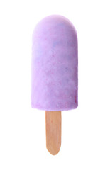 Tasty ice cream on white background