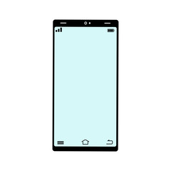 Isolated cell phone on the white background.