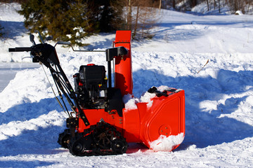 Red snow machine