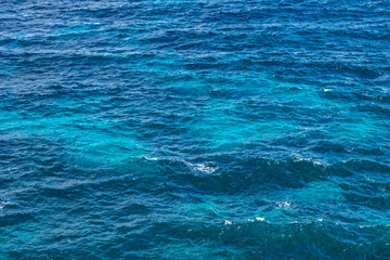 Crystal clear sea water. Beautiful colors