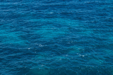 Crystal clear sea water. Beautiful colors