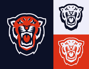 Tiger Head Mascot Multiple Versions