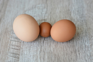 eggs on wooden table