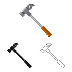 Vector illustration of mountaineering and peak symbol. Collection of mountaineering and camp stock symbol for web.