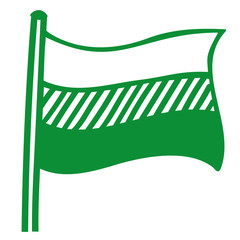 Handgezeichnete Flagge in grün