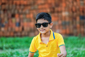 Indian child On eyeglass