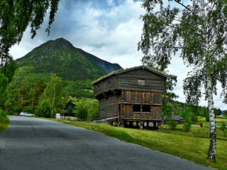 Fototapeta na wymiar Norway-view on the historic mow in Lom