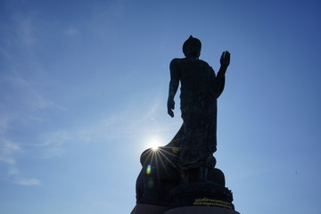 The Main Buddha statue at Buddhist monasteries or Buddha Monthon public park, Nakhon Pathom, Thailand
