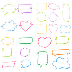 Quotes hand drawn set template