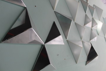  plastic decorative triangles with backlighting