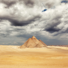 Obraz na płótnie Canvas General view of pyramids
