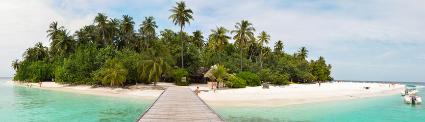 Fototapeta na wymiar Maldives Island Panorama 