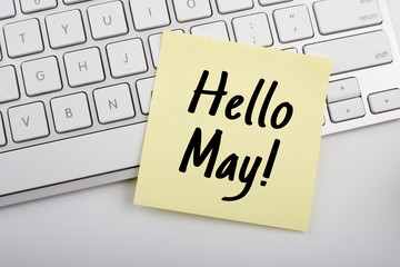 Hello May Concept On Sticky Note