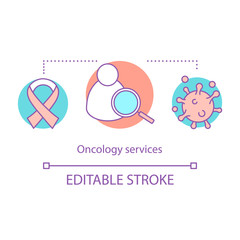 Oncology services concept icon