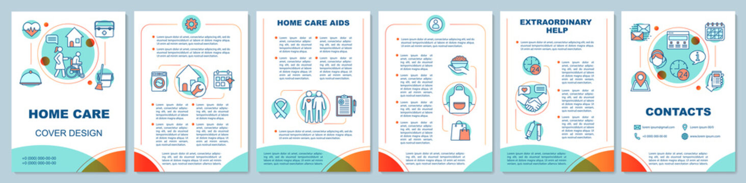 Home health care brochure template layout
