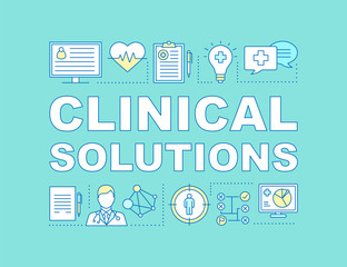 Fototapeta na wymiar Clinical solutions word concepts banner