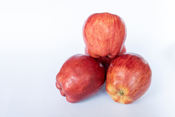 red apples isolated on white background