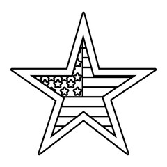 star with united states of america flag