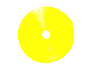 yellow ball isolated on white background