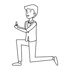 just married housband with ring