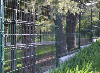 Metal green fence