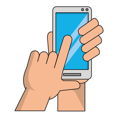 hands using cellphone